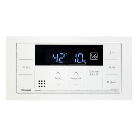 Rinnai Deluxe Bathroom Controller White BC145