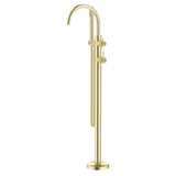 Bella Vista Mica Fluted Freestanding Bath Mixer with Hand Shower French Gold BFM-HS-6-NR-FG