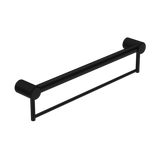 Nero Mecca Care 32mm Grab Rail With Towel Holder 600mm Matte Black NRCR3224BMB