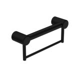 Nero Mecca Care 32mm Grab Rail With Towel Holder 300mm Matte Black NRCR3212BMB