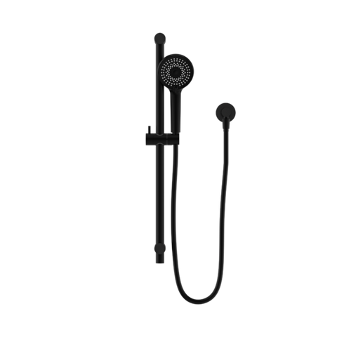 Nero Round Metal Project Rail Shower Matte Black NR318MB