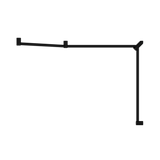 Nero Mecca Care 32mm Dda Toilet Grab Rail Set 45 Degree Continuous 750X965X1025mm Matte Black NRCR3245CMB