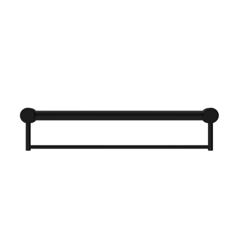 Nero Mecca Care 32mm Grab Rail With Towel Holder 600mm Matte Black NRCR3224BMB