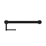 Nero Mecca Care 32mm Grab Rail With Toilet Roll Holder 450mm Matte Black NRCR3218AMB