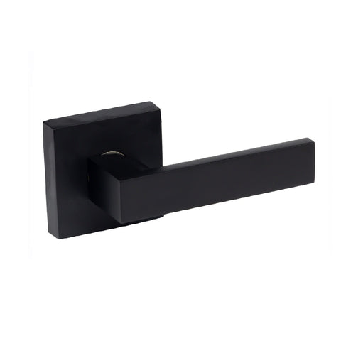 Trio Passage Everest Square Lever 70mm Rosette Matte Black WQL200BLK