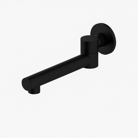 Amelie Essentiel Swivel Bath Spout 220mm Round Matt Black BDO18105MB