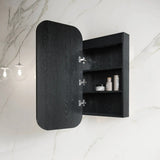 Otti Newport Soft Square LED Shaving Cabinet 900x450mm Black Oak LED-SSQ9045B-VP