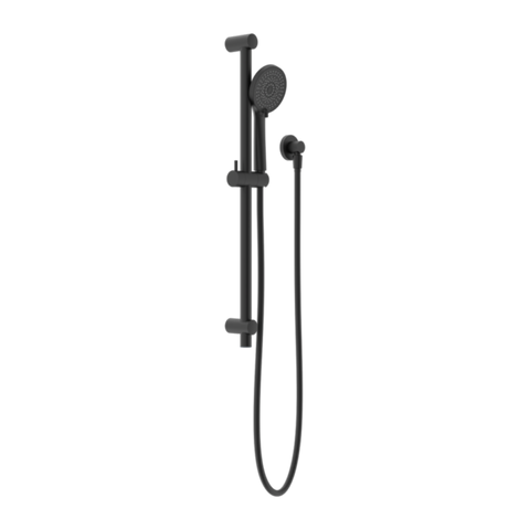 Nero Round Metal Project Rail Shower Matte Black NR318MB