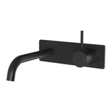 Phoenix Vivid Slimline Up Basin / Bath Wall Mixer Set Matte Black 112-7813-10-1