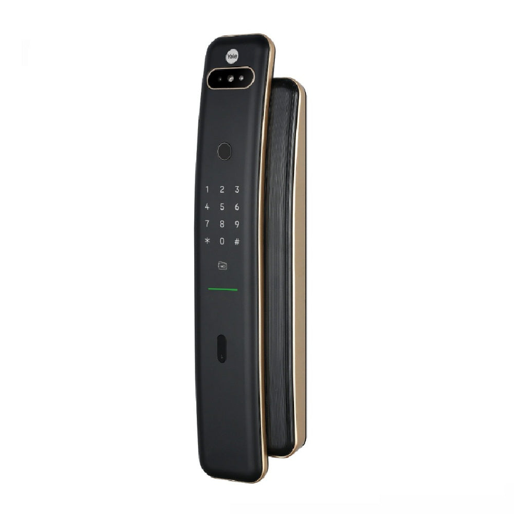Lockwood Yale Luna Pro+ 60 mm Backset Champagne Gold with Yale Home Module YLN/60/HK/CG