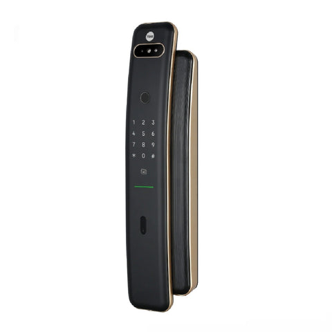 Lockwood Yale Luna Pro+ 60 mm Backset Champagne Gold with Yale Home Module YLN/60/HK/CG