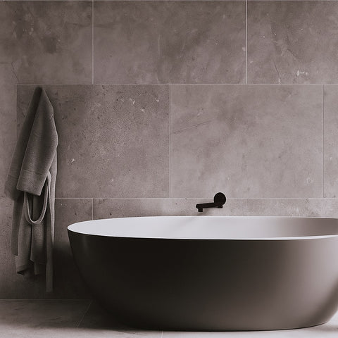 Amelie Essentiel Swivel Bath Spout 220mm Round Matt Black BDO18105MB