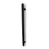 Radiant Non Heated Single Bar Towel Rail Flat Profile Vertical 930mm Matte Black NH-BLK-FVTR-930