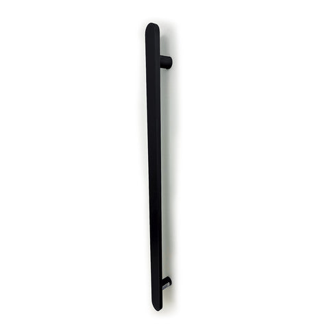 Radiant Vertical Flat Bar Towel Rail 50x930mm Matte Black Blk-Fvtr-930