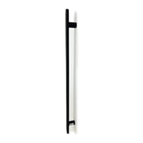 Radiant Non Heated Single Bar Towel Rail Flat Profile Vertical 930mm Matte Black NH-BLK-FVTR-930