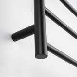 Radiant Round 7 Bar Heated Rail 600mmx800mm (Left Wiring) Matte Black BRTR01LEFT