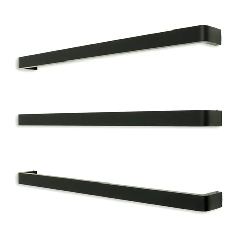 Radiant Square Single Bar Towel Rail 800mm Matte Black NH-BLK-VAIL-800