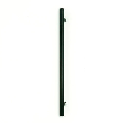 Radiant Non Heated Round Single Bar Towel Rail Vertical 950mm Matte Black NH-BLK-VTR-950