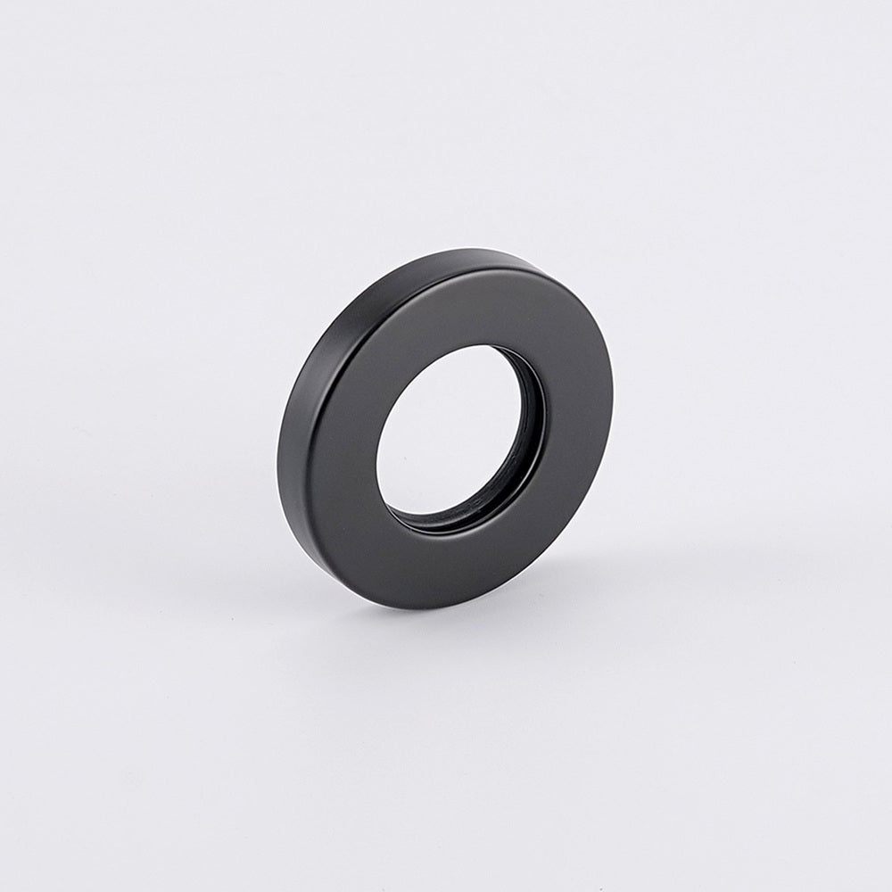 Radiant Vertical Towel Rail Cover Plate (Round & Flat) Matte Black BLK-VTR-CP