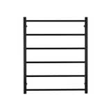 Radiant Matte Black 700 x 830mm Round Non Heated Towel Rail BLTR01