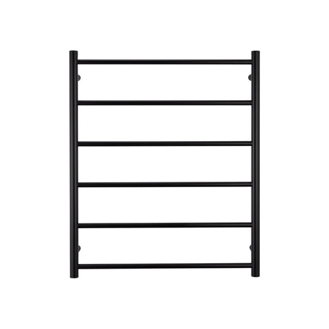 Radiant Matte Black 700 x 830mm Round Non Heated Towel Rail BLTR01