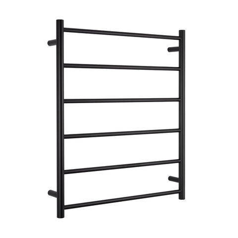 Radiant Matte Black 700 x 830mm Round Non Heated Towel Rail BLTR01