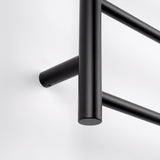 Radiant Matte Black 700 x 830mm Round Non Heated Towel Rail BLTR01