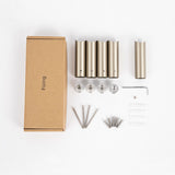 Radiant Round Full Set Brackets & Fixings 80mm Brushed Nickel BN-LR-BRACKETSET