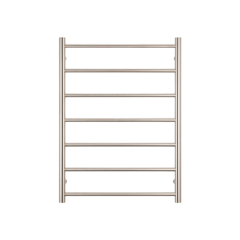 Radiant Brushed Nickel 600 x 800mm Round Heated Towel Rail (Left Wiring) BN-RTR01LEFT