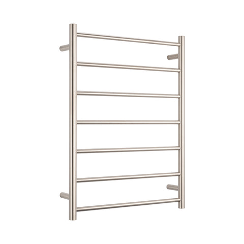 Radiant Brushed Nickel 600 x 800mm Round Heated Towel Rail (Left Wiring) BN-RTR01LEFT