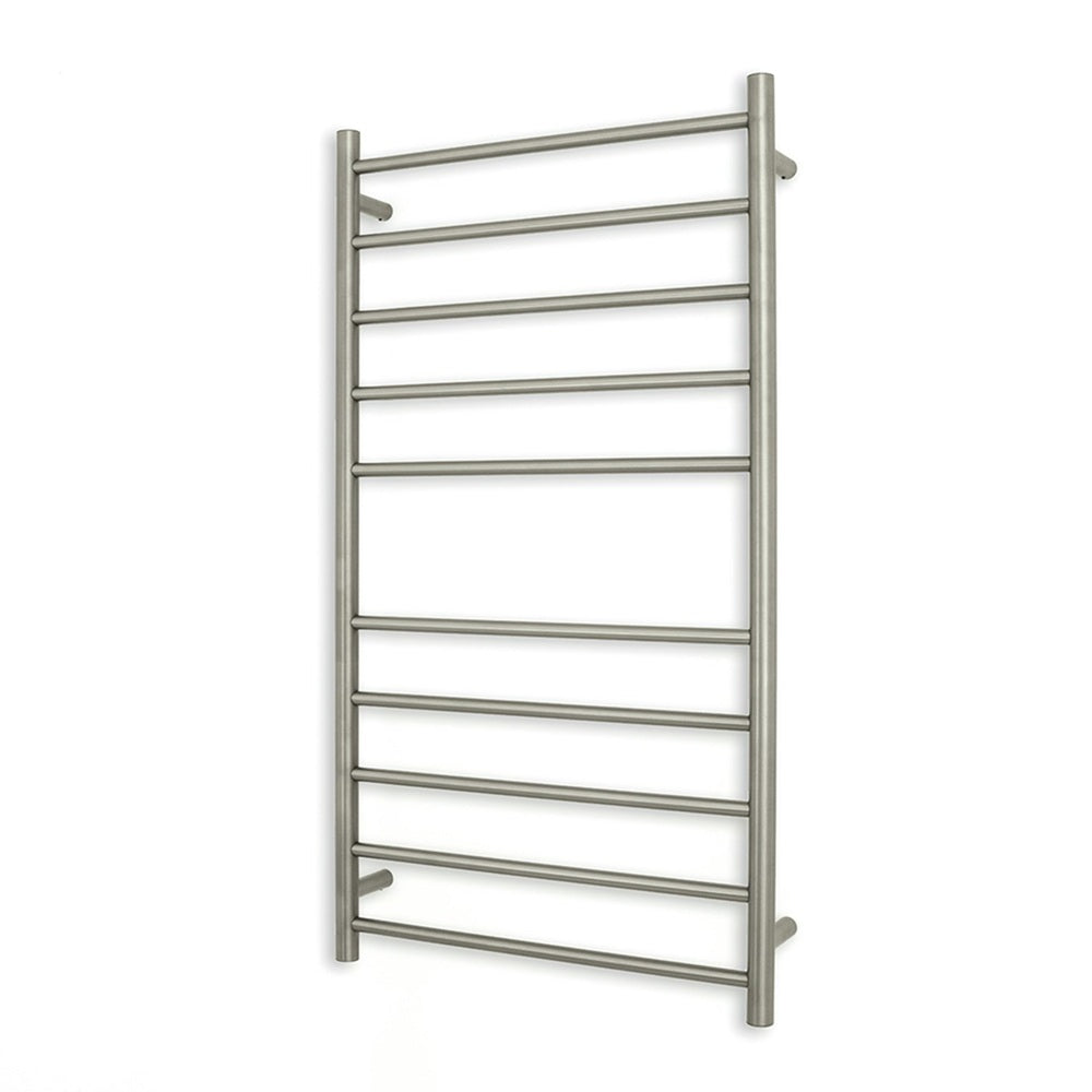 Radiant Round Heated Towel Rail 600x1100mm Right Brushed Nickel CBN-RTR02RIGHT