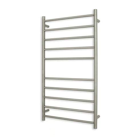 Radiant Round Heated Towel Rail 600x1100mm Right Brushed Nickel CBN-RTR02RIGHT