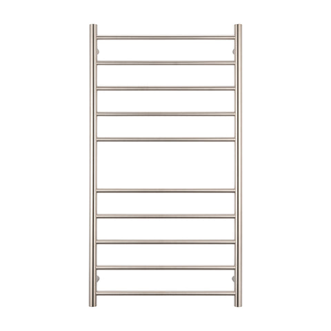 Radiant Brushed Nickel 600 x 1100mm Round Heated Towel Rail (Right Wiring) BN-RTR02RIGHT