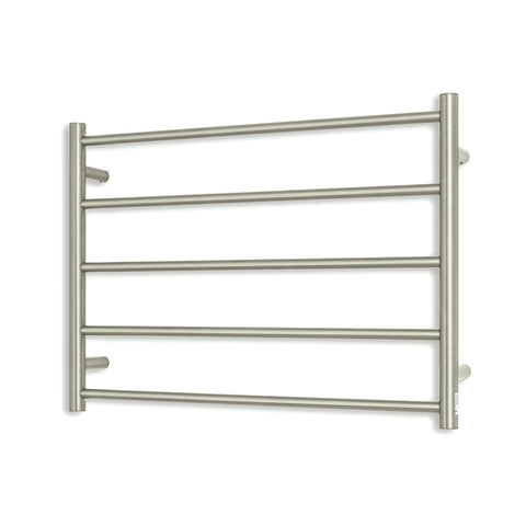Radiant Round Heated Towel Rail 750x550mm Right Cool Brushed Nickel CBN-RTR03RIGHT