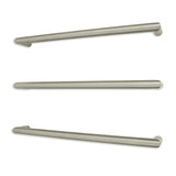 Radiant Round Single Bar Towel Rail 650mm Cool Brushed Nickel CBN-SBRTR-650