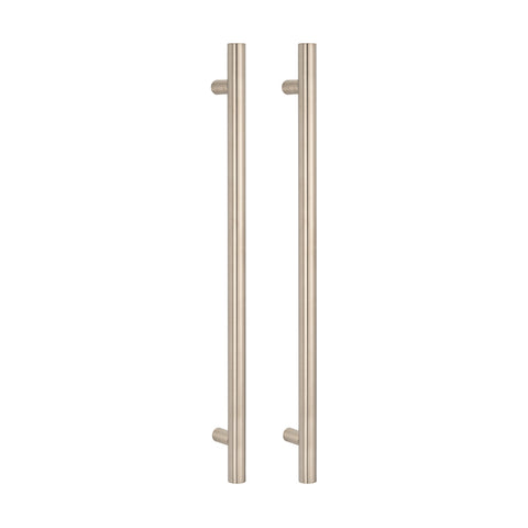 Radiant Vertical Single Heated Towel Bar 40mmx950mm Warm Brushed Nickel WBN-VTR-950