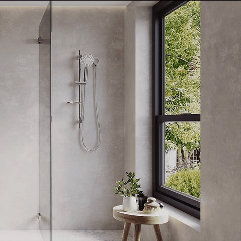 Amelie Essentiel Rail Shower 5 Function Set Brushed Nickel BDOOV772BN