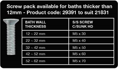 Impressions Bounty Brass Screw Pack (Suit 21831 Bath Pop Down w/ Connector) Silver 29391