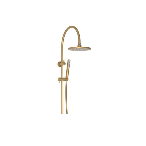 ADP Soul Gooseneck Twin Shower Set Brushed Brass JTAPSRTSETSOUBB