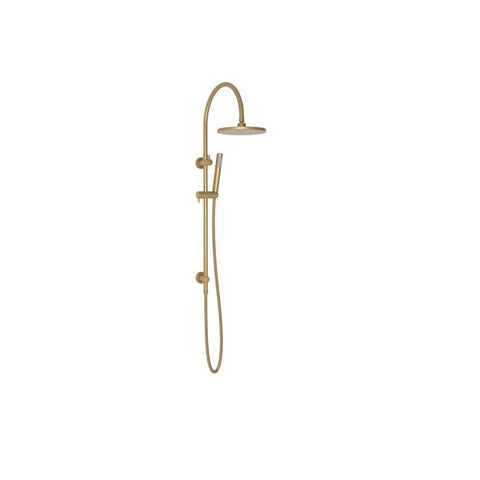 ADP Soul Gooseneck Twin Shower Set Brushed Brass JTAPSRTSETSOUBB