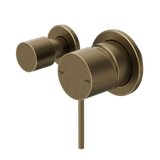 Nero Mecca Shower Mixer Horizontal 2 Way Diverter Separate Plates Tumbled Antique Brass NR221911UTA