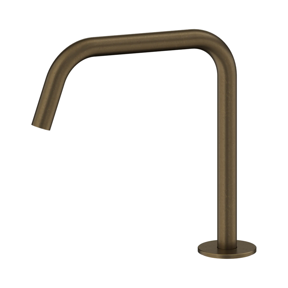 Nero Serenity Ii Edge Hob Kitchen/Bath Spout Tumbled Antique Brass 24C035TA