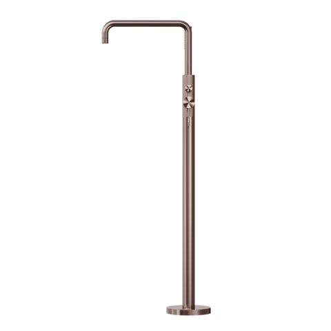 Nero Opal Freestanding Bath Mixer With Hand Shower Brushed Bronze NR251903ABZ