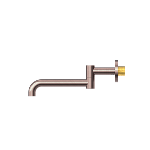Nero Mecca Wall Mounted Swivel Basin/Bath Spout 225mm Brushed Bronze NR221903GBZ