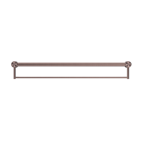 Nero Mecca Care 32mm Grab Rail With Towel Holder 900mm Brushed Bronze NRCR3230BBZ