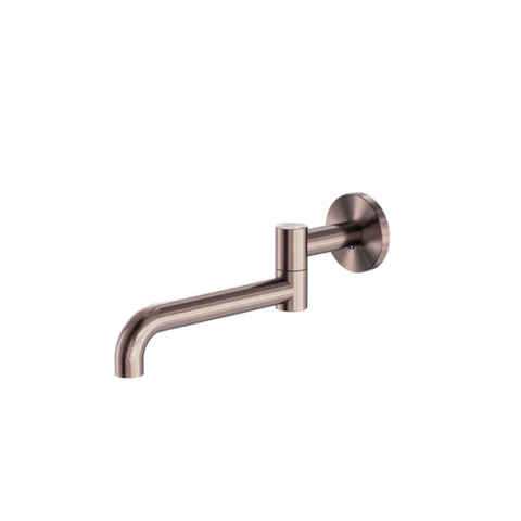 Nero Mecca Wall Mounted Swivel Basin/Bath Spout 225mm Brushed Bronze NR221903GBZ