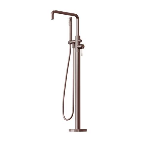 Nero Opal Freestanding Bath Mixer With Hand Shower Brushed Bronze NR251903ABZ