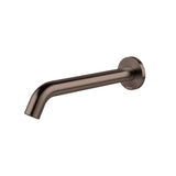 Phoenix Vivid Mkii Wall Basin / Bath Outlet 240mm Curved Brushed Bronze 146-0830-24-1