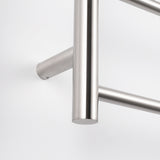 Radiant Brushed 750 x 1200mm Round Heated Towel Rail (Left Wiring) BRU-RTR04LEFT