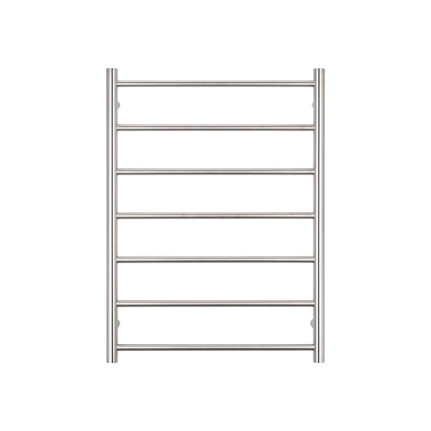 Radiant Low Voltage Brushed Satin 600 x 800mm Round Heated Towel Rail (Left Wiring) 12V-BRU-RTR01LEFT